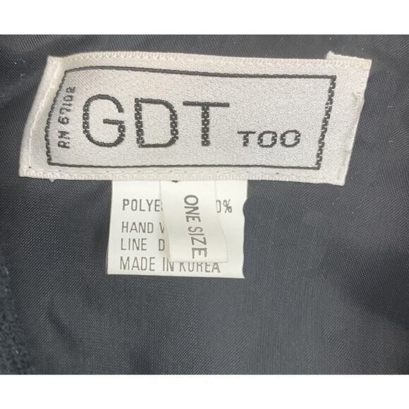 Vintage 1980's GDT Too Unusual Black Pleated Bomber Jacket Korea OSFM - Picture 5 of 8